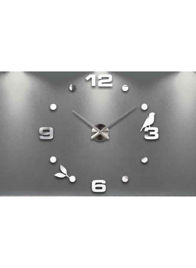 DIY 3D Numeral Wall Clock Silver 80x120cmcm - Image 3